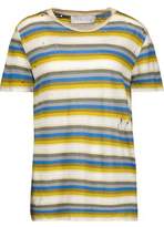 Iro Vania Distressed Striped Linen T-Shirt