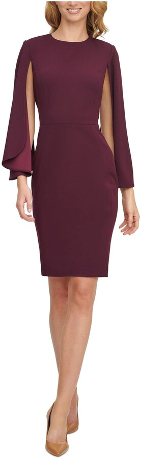 calvin klein aubergine dress