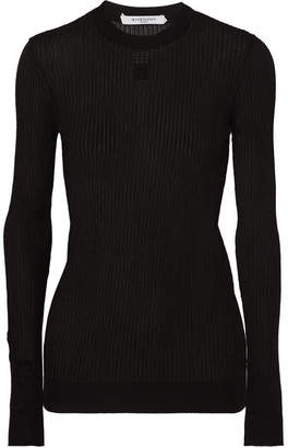 Givenchy Embroidered Ribbed-knit Top