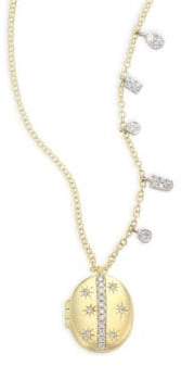 Meira T 14K Yellow & White Gold Diamond Locket Necklace