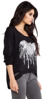 Thumbnail for your product : Lauren Moshi Jewel Foil Dripping Batman Sweater