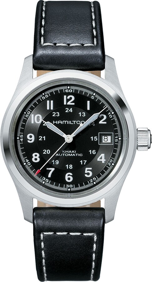 Hamilton Khaki Field Automatic Leather Strap Watch, 38mm