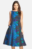 Thumbnail for your product : Adrianna Papell Jacquard Tea Length Fit & Flare Dress