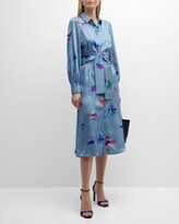 Thumbnail for your product : Marella Tales Floral-Print Blouson-Sleeve Midi Dress