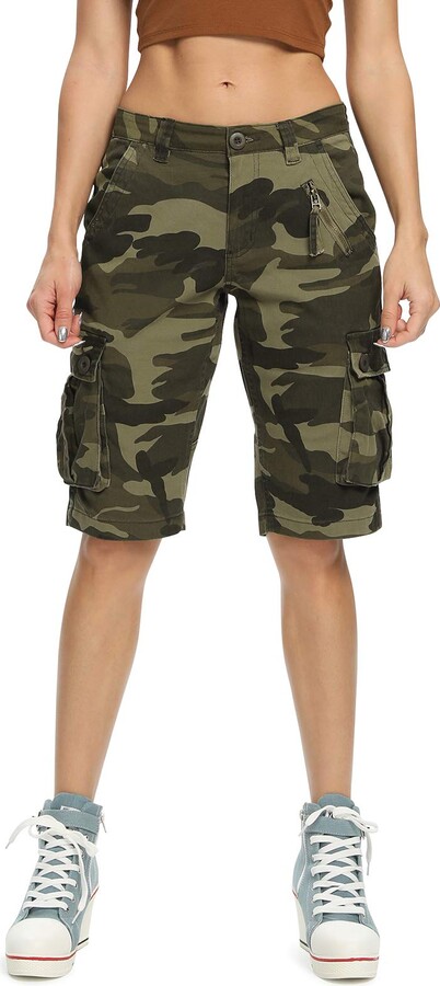 Womens camo bermuda shorts Clearance
