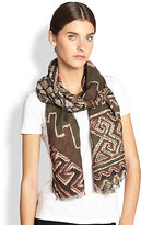 Thumbnail for your product : Etro Cashmere & Silk Reversible Tribal Scarf