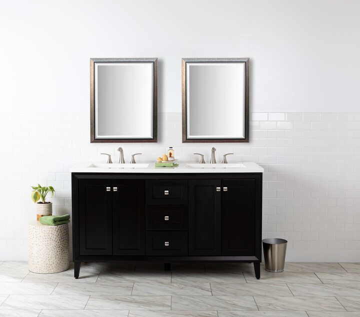 Spring Mill 61" Beckett DoubleSink Bathroom Vanity With 2