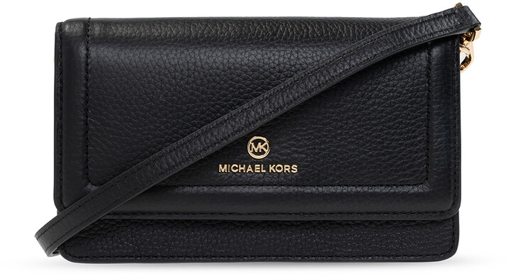 MICHAEL Michael Kors 'Jet Set Charm' Wallet With Strap - Black - ShopStyle