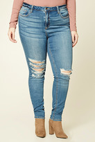 Thumbnail for your product : Forever 21 FOREVER 21+ Plus Size Distressed Jeans