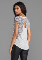 Thumbnail for your product : Rebecca Taylor Short Sleeve Wildcat Print Top