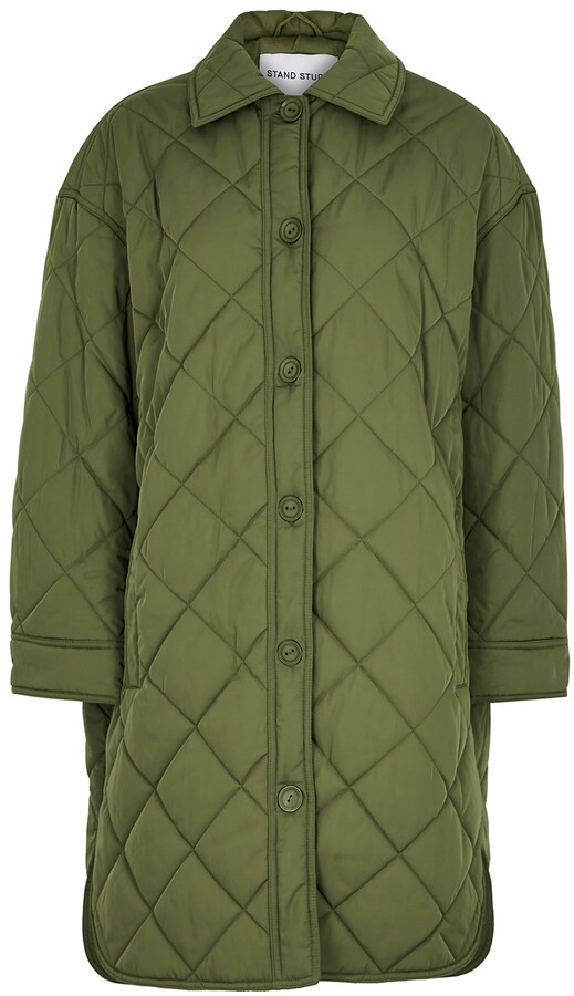 Stand Studio Ronja green quilted jacket - ShopStyle Outerwear