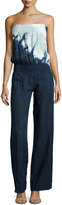 Thumbnail for your product : Zion Young Fabulous and Broke Jill Tie-Dye Strapless Jumpsuit, Navy
