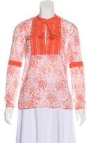 Thumbnail for your product : Tory Burch Lace-Trimmed Long Sleeve Top