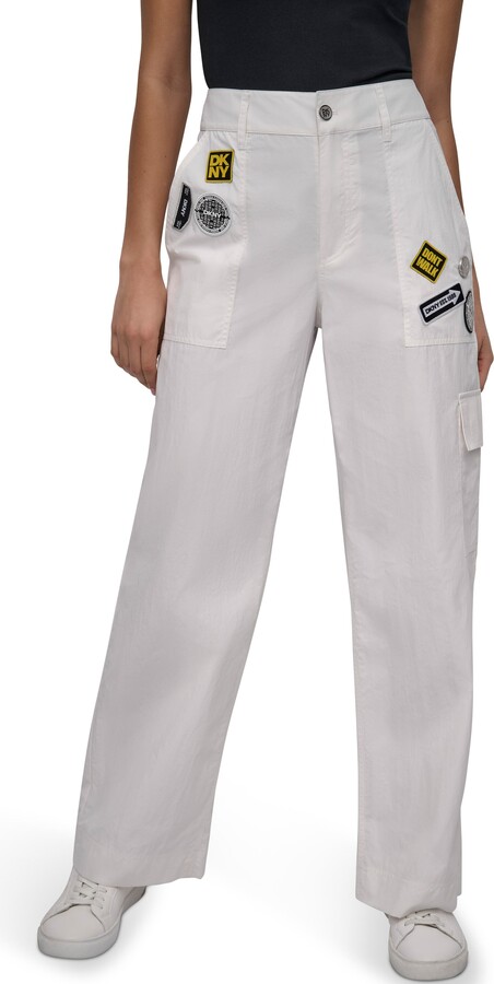 Pins & Patches Wide Leg Nylon Cargo Pants