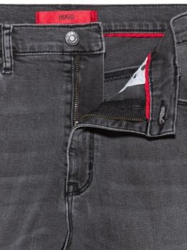 HUGO BOSS Skinny-fit jeans in washed black denim