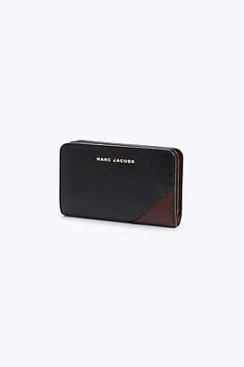 CONTEMPORARY Saffiano Metal Letters Compact Wallet