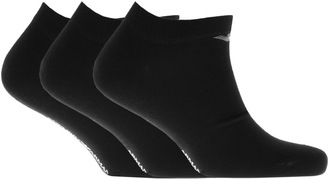 Giorgio Armani Emporio 3 Pack Trainer Socks Black