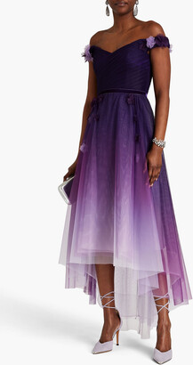 Marchesa Notte Pleated Tulle Gown | ShopStyle