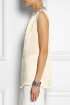 Thumbnail for your product : Lanvin Bead-embellished satin blouse