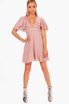 Thumbnail for your product : boohoo Boutique Lace Ruffle Sleeve Skater Dress