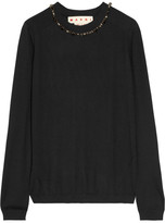 Thumbnail for your product : Marni Embellished cashmere sweater