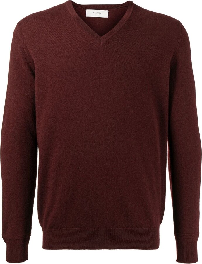 Mens Dark Red V-neck Sweaters | ShopStyle CA