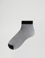 Thumbnail for your product : ASOS Oversized Fishnet Ankle Socks