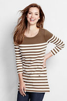 Thumbnail for your product : Lands' End Women's Petite 3/4-sleeve Ponté Tunic Top - Stripe