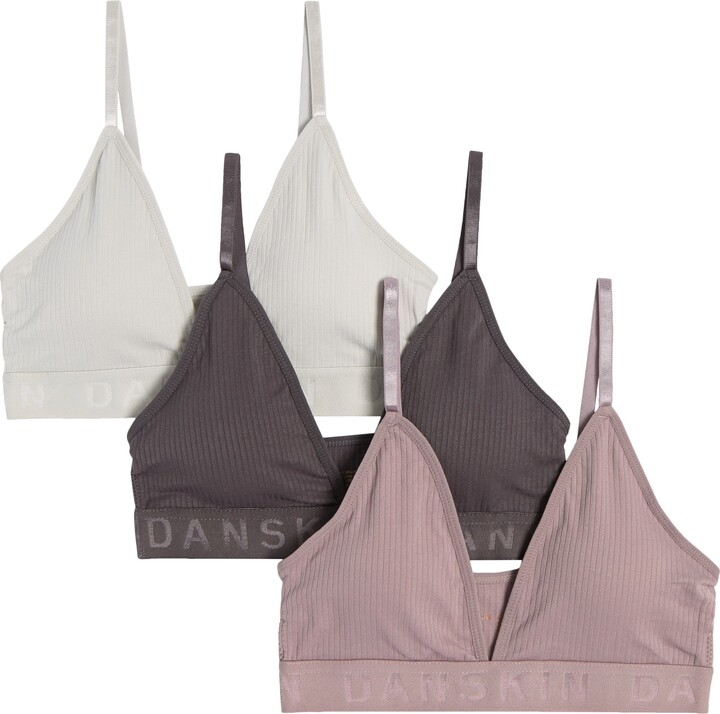 Danskin 3-Pack Missy Longline Bralettes - ShopStyle Bras