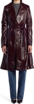 Belted Leather Coat 