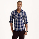 Thumbnail for your product : J.Crew Herringbone flannel shirt in navy gingham