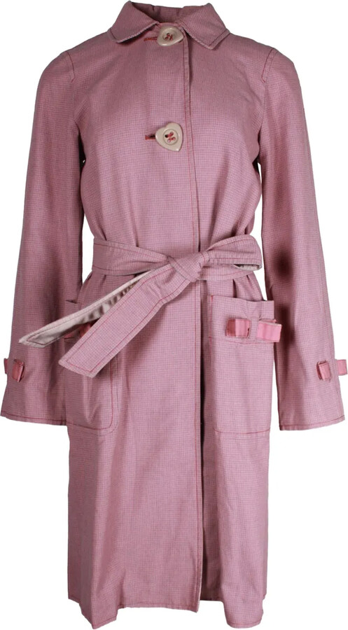 Pink Plaid Coat Shop The Largest Collection ShopStyle
