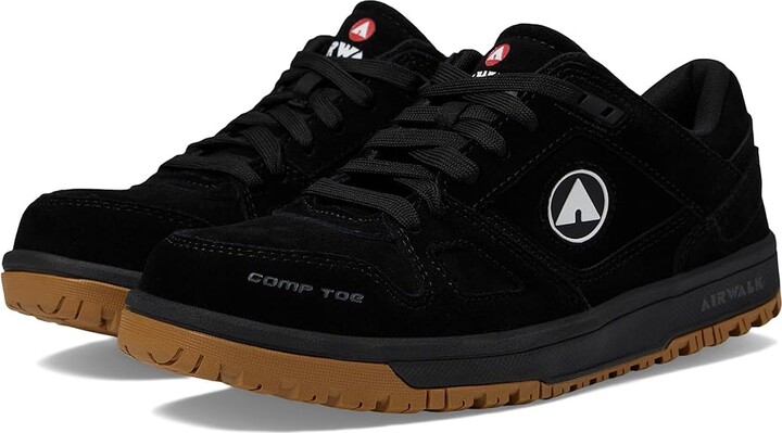 Airwalk Work Mongo Comp Toe EH SR Cowboy Boots Gum/Black : 14 W Suede