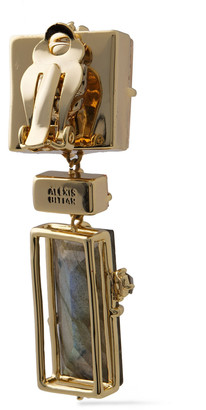 Alexis Bittar Gold-tone Stone Earrings