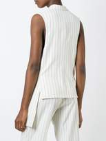 Thumbnail for your product : Petar Petrov Striped Sleeveless Jacket