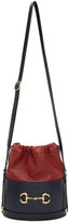 Thumbnail for your product : Gucci Red and Navy 1955 Horsebit Bucket Bag