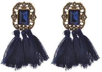 Kiwi Artificial crystal tassel earrings earrings fashion diamond gemstone wool tassel earrings
