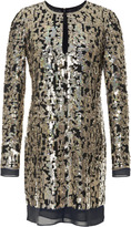 Thumbnail for your product : Derek Lam 10 Crosby Silk Sequin-Embellished Shift Dress