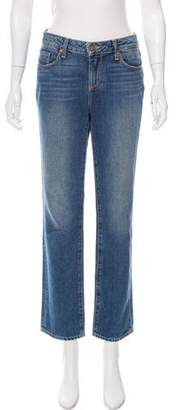 Paige Denim Mid-Rise Straight-Leg Jeans