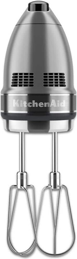 KitchenAid 7-Speed Contour Silver Hand Mixer with Beater and Whisk Attachments