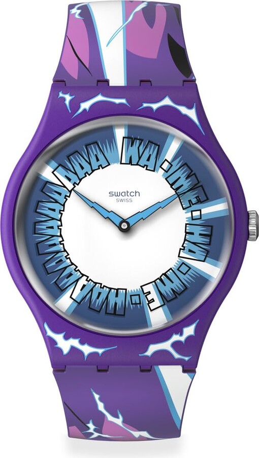Swatch New Gent Unisex Watch Casual Bioceramic Purple Quartz Waterproof Gohan X
