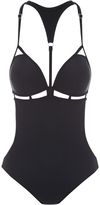 Thumbnail for your product : Jane Norman Black Triangle Cut Away Swimsuit