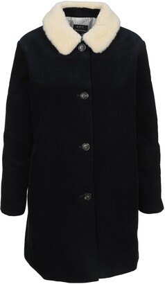 A.P.C Womens Coats A.P.C Cotton New Doll Coat in Blue Black Coats 