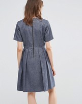 Thumbnail for your product : YMC Wool Pleated Skater Dress
