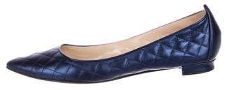 Manolo Blahnik Quilted Leather Flats