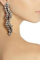Thumbnail for your product : Kenneth Jay Lane Blackened Swarovski crystal clip earrings