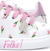 Thumbnail for your product : MonnaLisa Printed leather sneakers