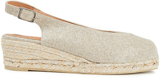 Castaner Dosalia Metallic Canvas Espadrille Wedge Sandals - ShopStyle