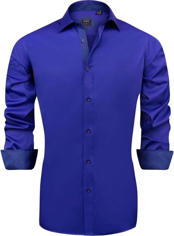 J.VER Mens Short Sleeve Non Iron Stretch Dress Shirt Business Casual