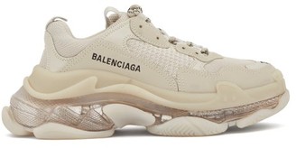 triple s leather and mesh trainers